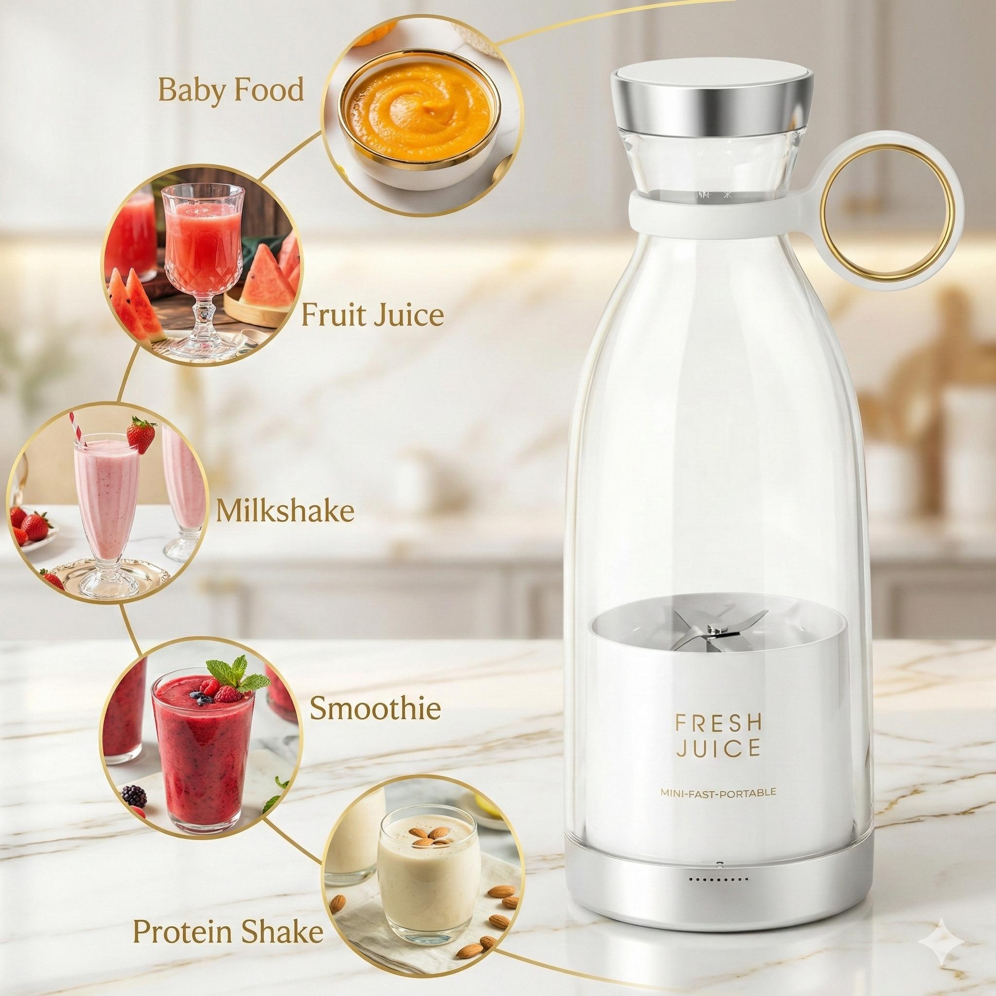 Portable Mini Juicer Blender