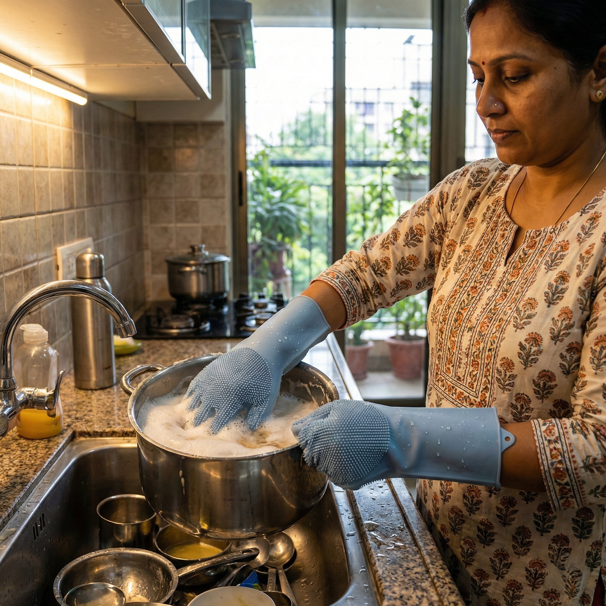 Magic Silicone Cleaning Gloves – Heat Resistant, Reusable & Multi-Purpose