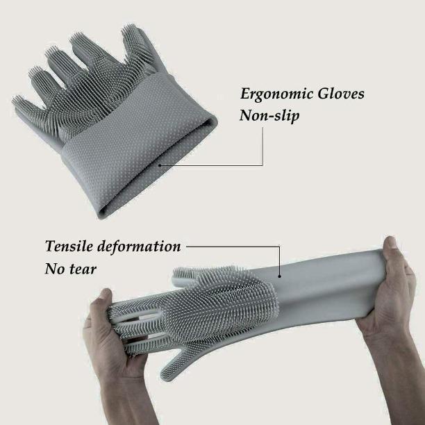 Magic Silicone Cleaning Gloves – Heat Resistant, Reusable & Multi-Purpose